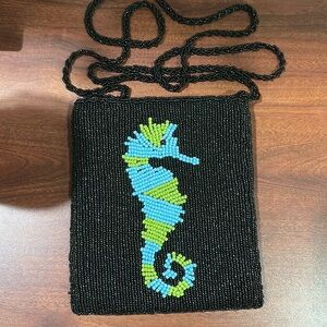 Seahorse beaded bag